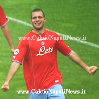 Domizzi esulta dopo il gol dell'uno a zero
